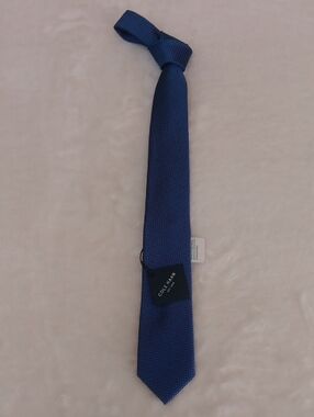 Cole Haan Men's Navy Textured Knit Tie